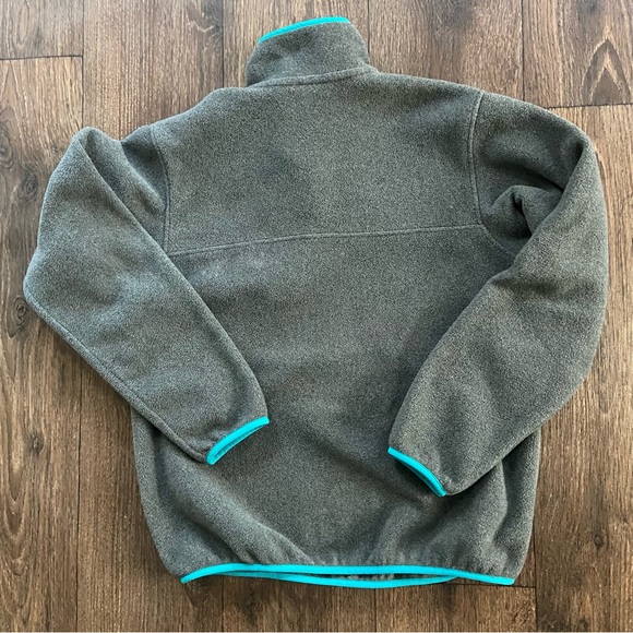 Patagonia Synchilla snap T gray teal blue pullover fleece jacket medium - Picture 9 of 10
